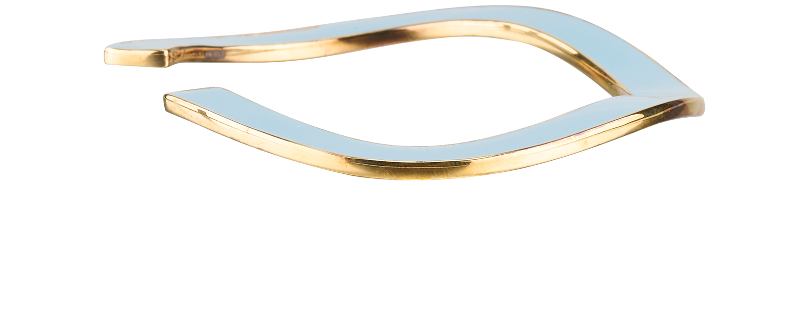 Bottega Veneta Cuff Bangle, &pound;175, Jewellery, Blue/Green, Enamel Coated Ceramic/Silver/White Gold Plated, Other view