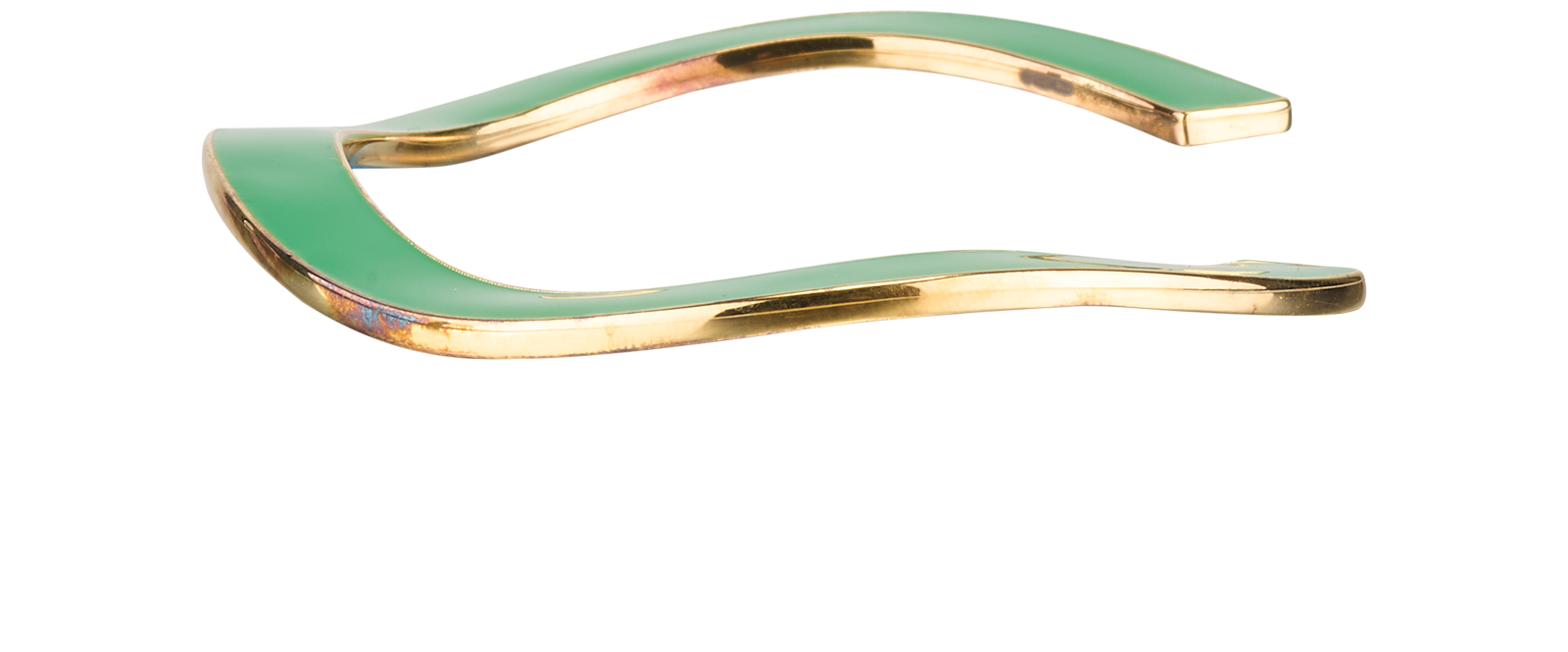 Bottega Veneta Cuff Bangle, &pound;175, Jewellery, Blue/Green, Enamel Coated Ceramic/Silver/White Gold Plated, Other view