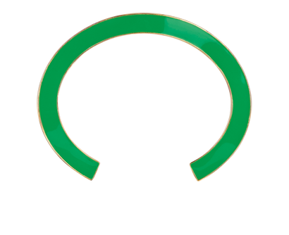 Bottega Veneta Cuff Bangle, &pound;220, Jewellery, Blue/Green, Enamel Coated Ceramic/Sterling Silver, Front view