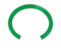 Bottega Veneta Cuff Bangle,Sterling Silver/Enamel,Green/Blue,Sz L,DB/B,2*