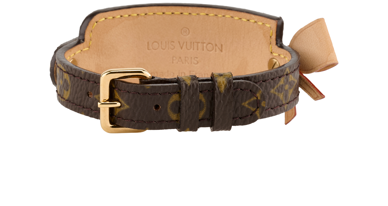 Louis Vuitton Bow Address Bracelet, &pound;150, Jewellery, Brown, Canvas, Back view