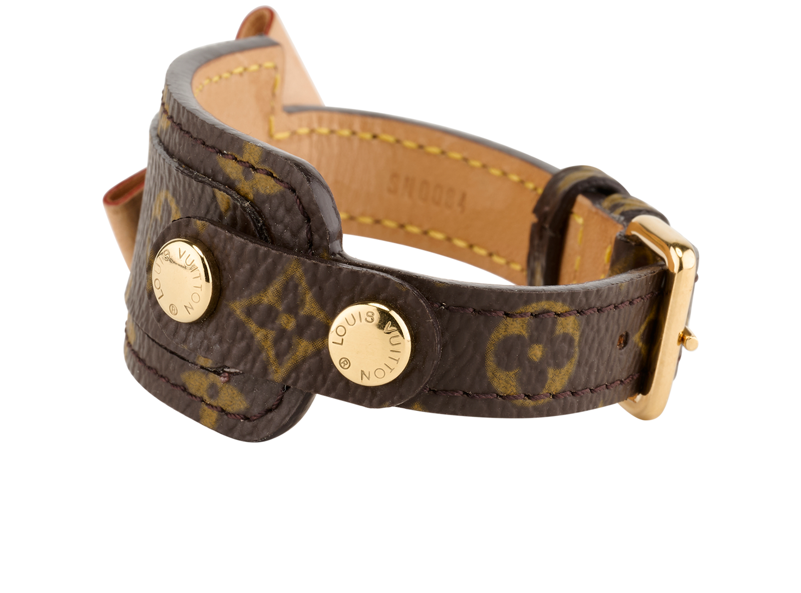 Louis Vuitton Bow Address Bracelet, &pound;150, Jewellery, Brown, Canvas, Bottom view