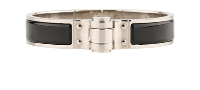 Hermes Charniere Hinged Bangle, &pound;195, Jewellery, Black, Brass, Front view