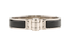Hermes Charniere Hinged Bangle, &pound;195, Jewellery, Black, Brass, Front view