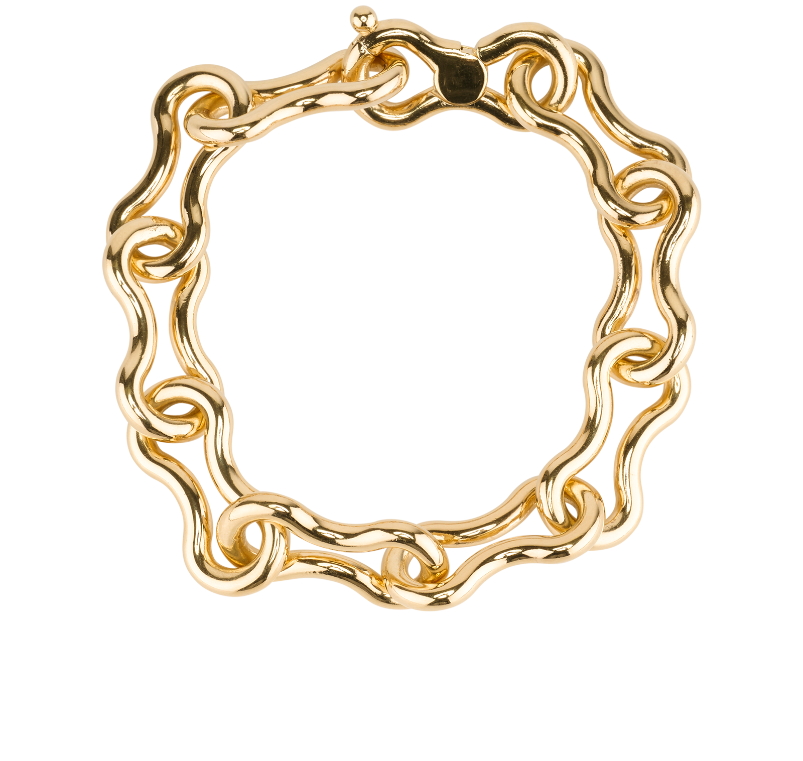 Bottega Veneta Nest Chain Bracelet, &pound;260, Jewellery, Gold, Sterling Silver, Back view
