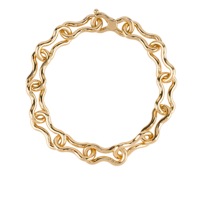 Bottega Veneta Small Nest Chain Bracelet, &pound;220, Jewellery, Gold, Silver, Front view