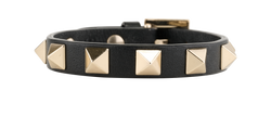 Valentino Rockstud Bracelet, Leather, Black, DB, 3*