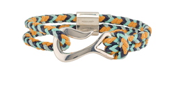 Bottega Veneta Braided Bracelet, Leather/Silver 925, Green, DB/B, 3*