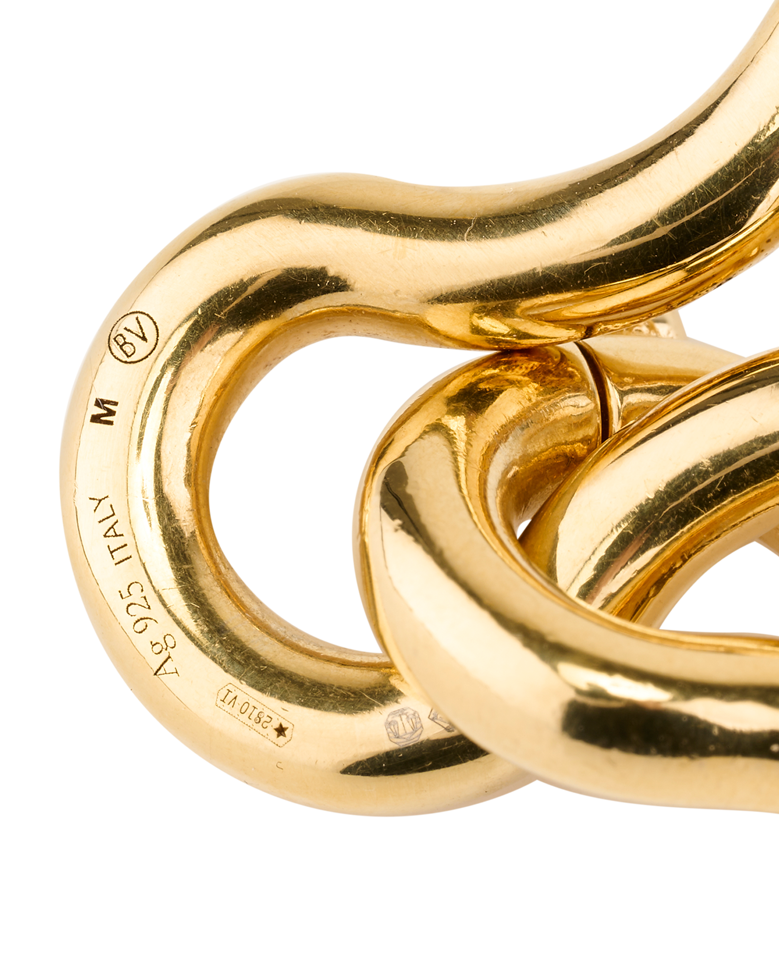 Bottega Veneta Nest Chain Bracelet, &pound;250, Jewellery, Gold, Silver/Yellow Gold Plated, Other view