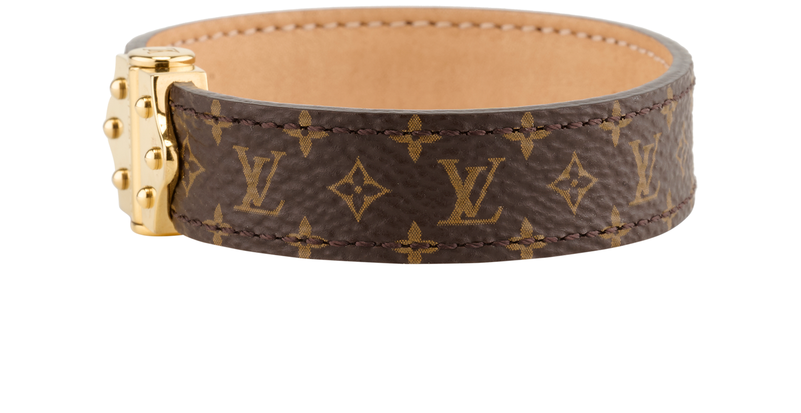 Louis Vuitton Nano Monogram Bracelet, &pound;150, Jewellery, Brown, Canvas, Bottom view