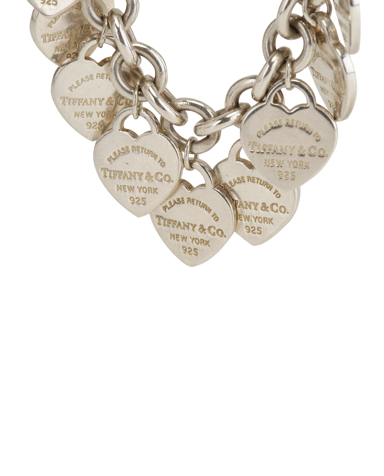 Tiffany & Co Multi Heart Tag Bracelet, &pound;350, Jewellery, Silver, Sterling Silver, Other view
