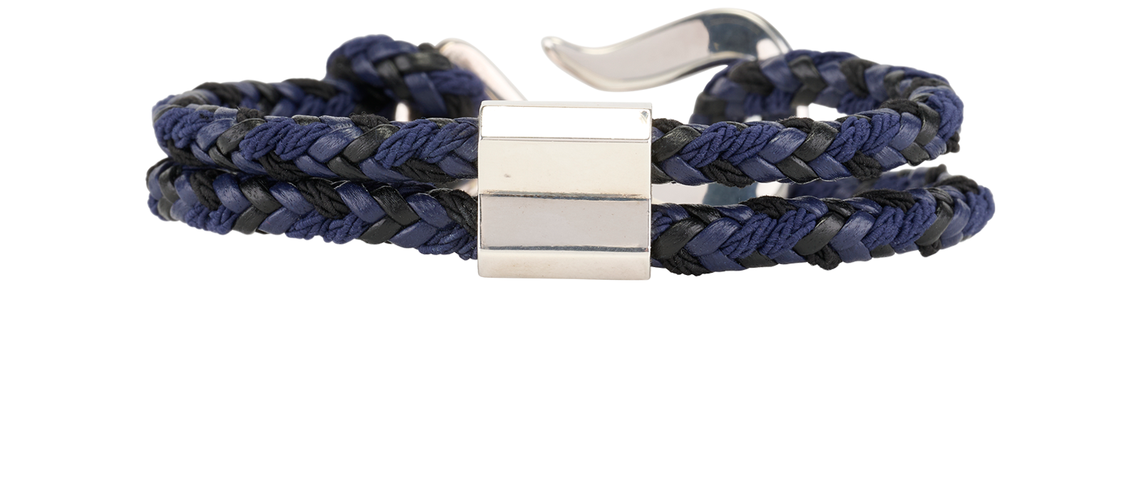 Bottega Veneta Braided Bracelet, &pound;150, Jewellery, Blue, Leather, Back view