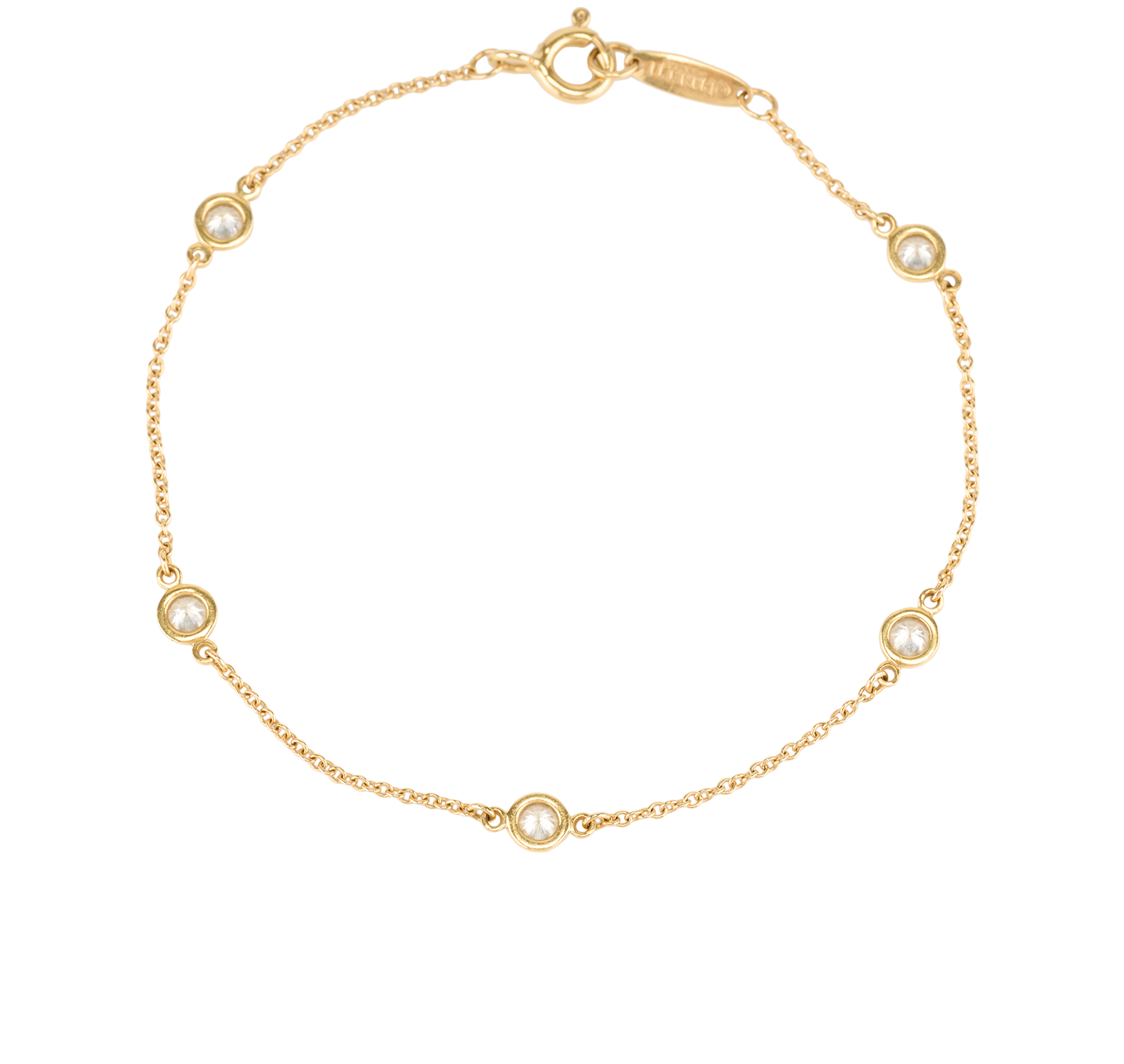 Tffany & Co Diamond By The Yard Bracelet, &pound;1,600, Jewellery, Gold, Yellow Gold, Back view