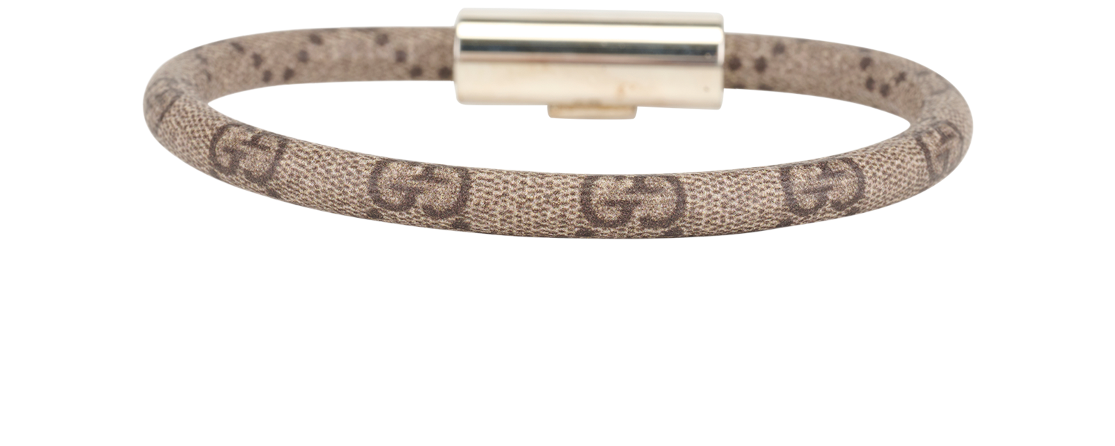 Gucci GG Canvas, &pound;110, Jewellery, Beige, Canvas/Silver, Back view