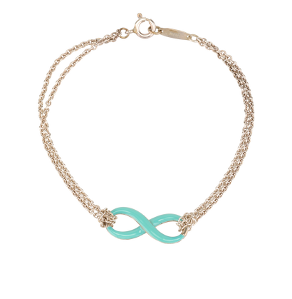 Tiffany & Co Infinity Double Chain Bracelet, &pound;150, Jewellery, Silver, Sterling Silver, Front view