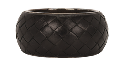 Bottega Veneta Intrecciato XL Bangle, Leather, Black, 3*