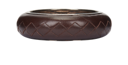 Bottega Veneta Intrecciato Bangle, Leather, Brown, 3*