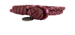 Bottega Veneta Intrecciato Double Warp Bracelet,Lthr,Brgndy/Pink,MII,DB,3*