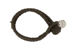 Bottega Veneta Knot Bracelet, Leather, Grey, B, 3*