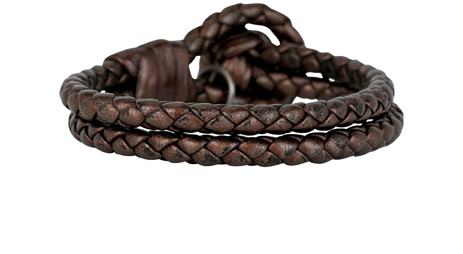 Bottega Veneta Braided Bracelet, &pound;90, Jewellery, Brown, Leather, Back view