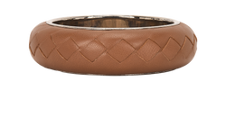 Bottega Veneta Intrecciato Bangle, Leather, Tan, 3*