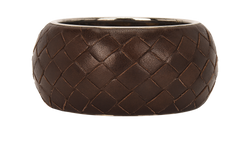 Bottega Veneta Intrecciato XL Bangle, Leather, Brown, 3*