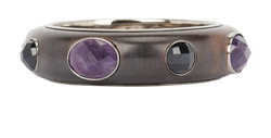 Bottega Veneta Jewelled Bangle, Brass/Wood, Brown/Purple, M, MII, 2*