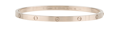 Cartier Small Love Bracelet, &pound;3,200, Jewellery, Silver, White Gold, Front view