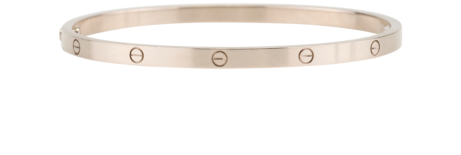 Cartier Small Love Bracelet, &pound;3,200, Jewellery, Silver, White Gold, Back view