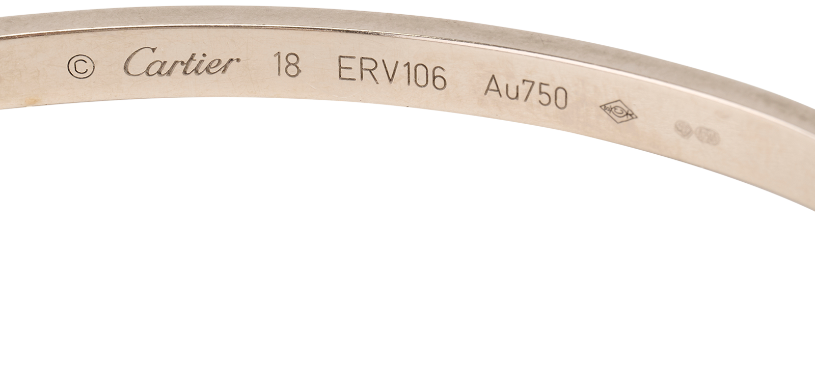 Cartier Small Love Bracelet, &pound;3,200, Jewellery, Silver, White Gold, Other view