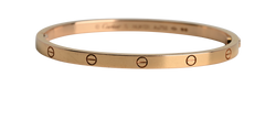 Cartier Love Bangle Small, 18K Rose Gold, Sz 15, NUK131, B/S/RCT, 2*