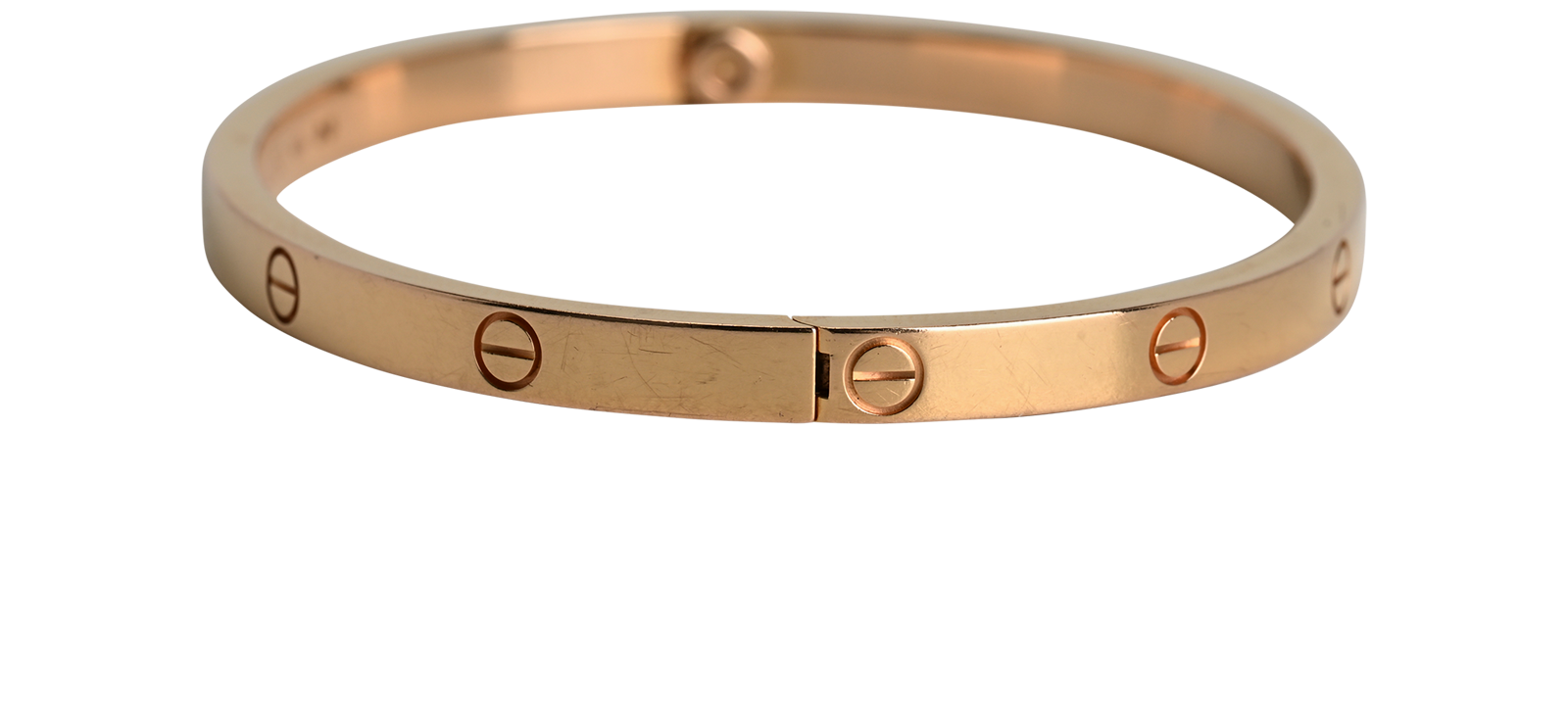 Cartier Love Bangle Small, &pound;3,400, Jewellery, Rose Gold, Rose Gold, Side view