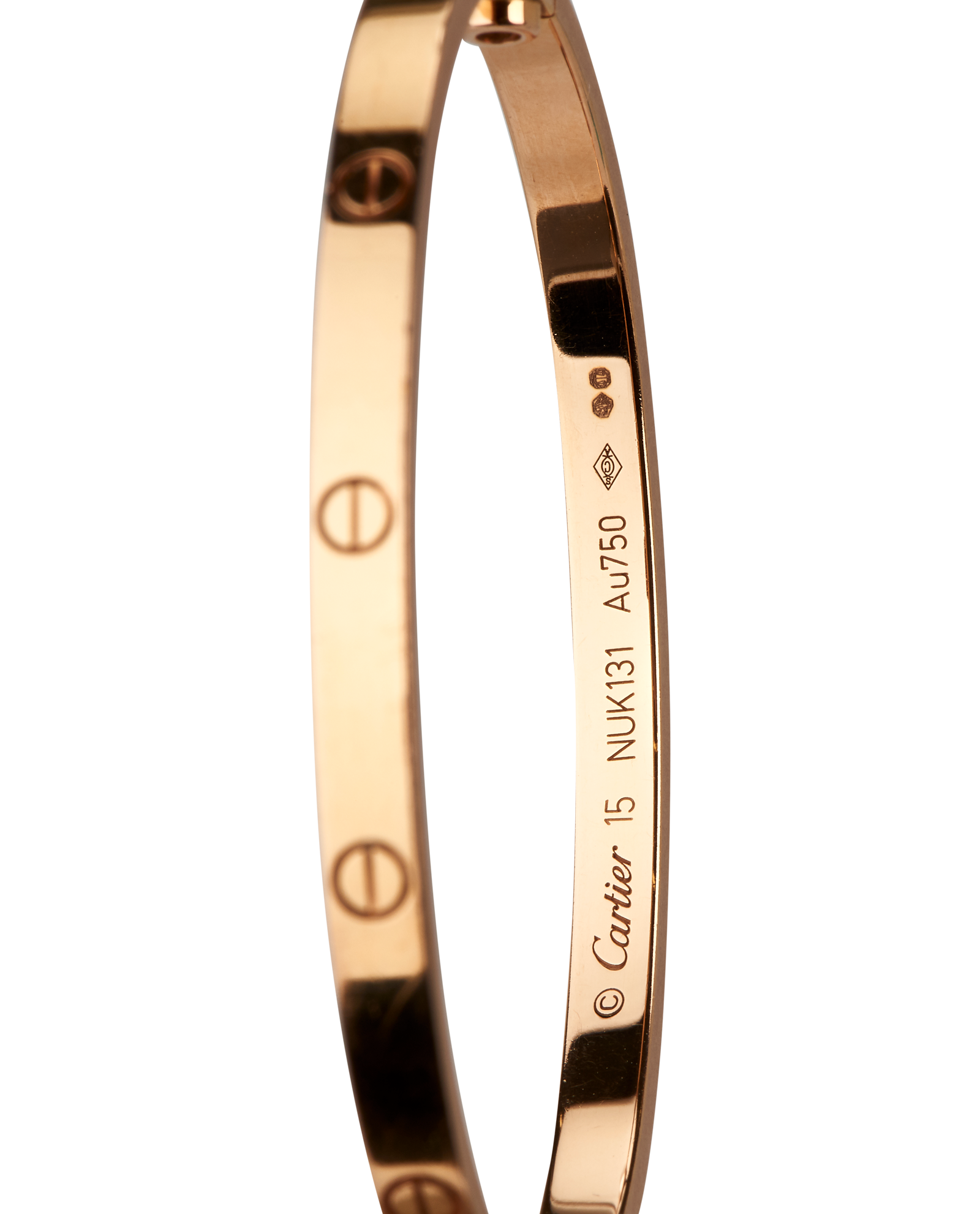 Cartier Love Bangle Small, &pound;3,400, Jewellery, Rose Gold, Rose Gold, Other view