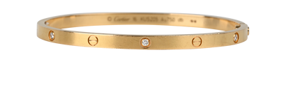 Cartier Small Love Bracelet 6 Diamonds, &pound;4,400, Jewellery, Gold, Yellow Gold, Front view