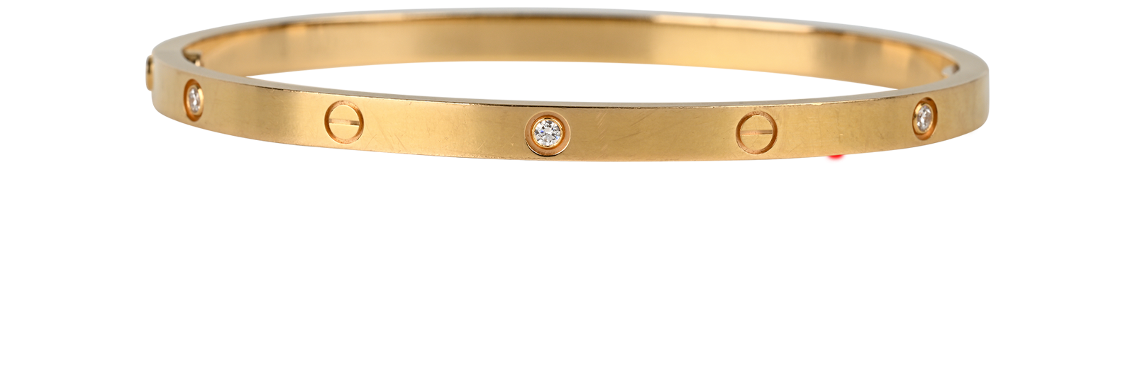 Cartier Small Love Bracelet 6 Diamonds, &pound;4,400, Jewellery, Gold, Yellow Gold, Back view