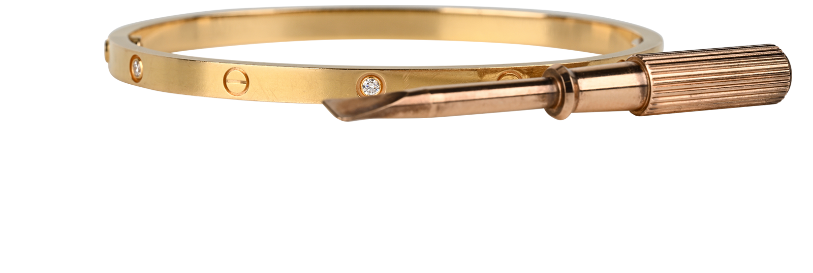 Cartier Small Love Bracelet 6 Diamonds, &pound;4,400, Jewellery, Gold, Yellow Gold, Other view