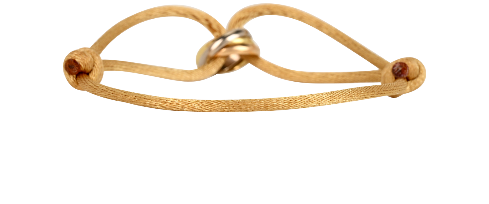 Cartier Trinity Rope Bracelet, &pound;650, Jewellery, Gold, Rose Gold/White Gold/Yellow Gold, Back view