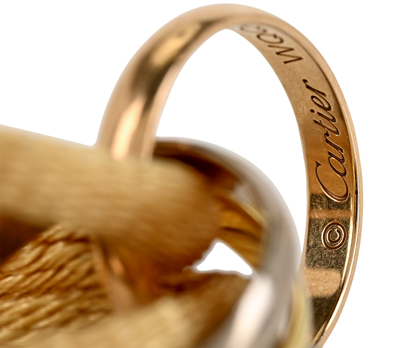 Cartier Trinity Rope Bracelet, &pound;650, Jewellery, Gold, Rose Gold/White Gold/Yellow Gold, Other view