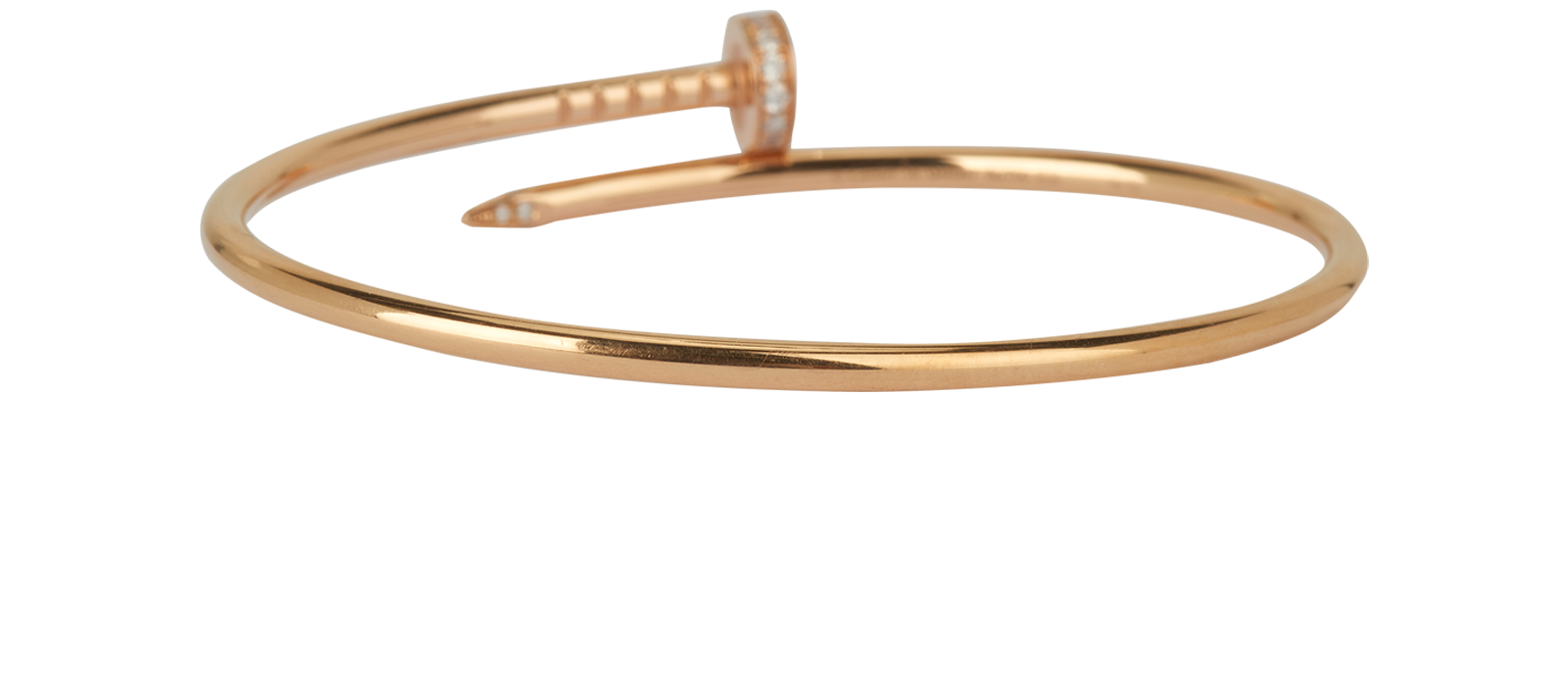 Cartier Small Juste Un Clou Bracelet, &pound;3,800, Jewellery, Gold, Rose Gold, Back view