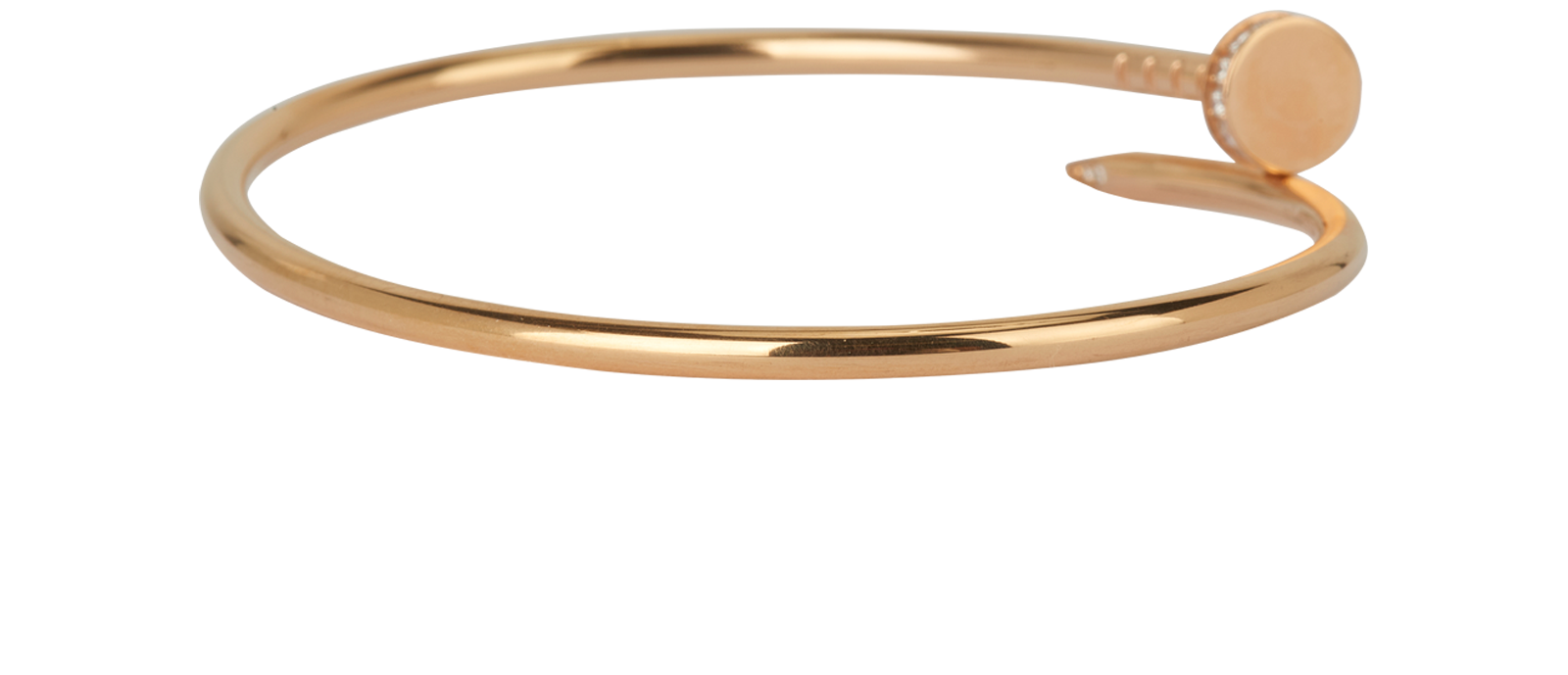 Cartier Small Juste Un Clou Bracelet, &pound;3,800, Jewellery, Gold, Rose Gold, Side view