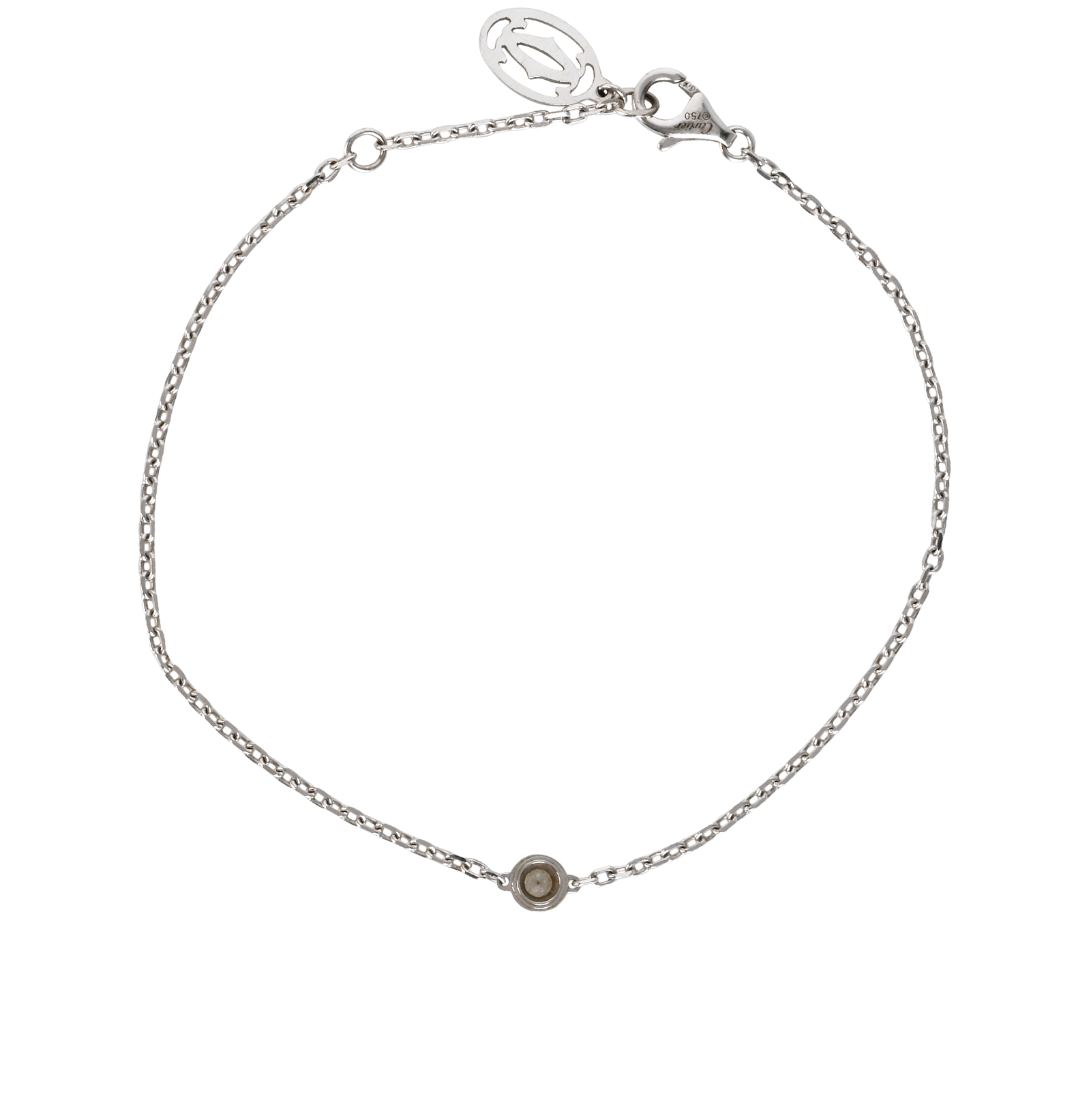 Cartier D'Amour Small Model Bracelet, &pound;695, Jewellery, Silver, White Gold, Back view