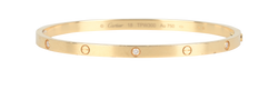 Cartier Love Bracelet, 18K w/Diamonds, Gold, TPW300, 2*