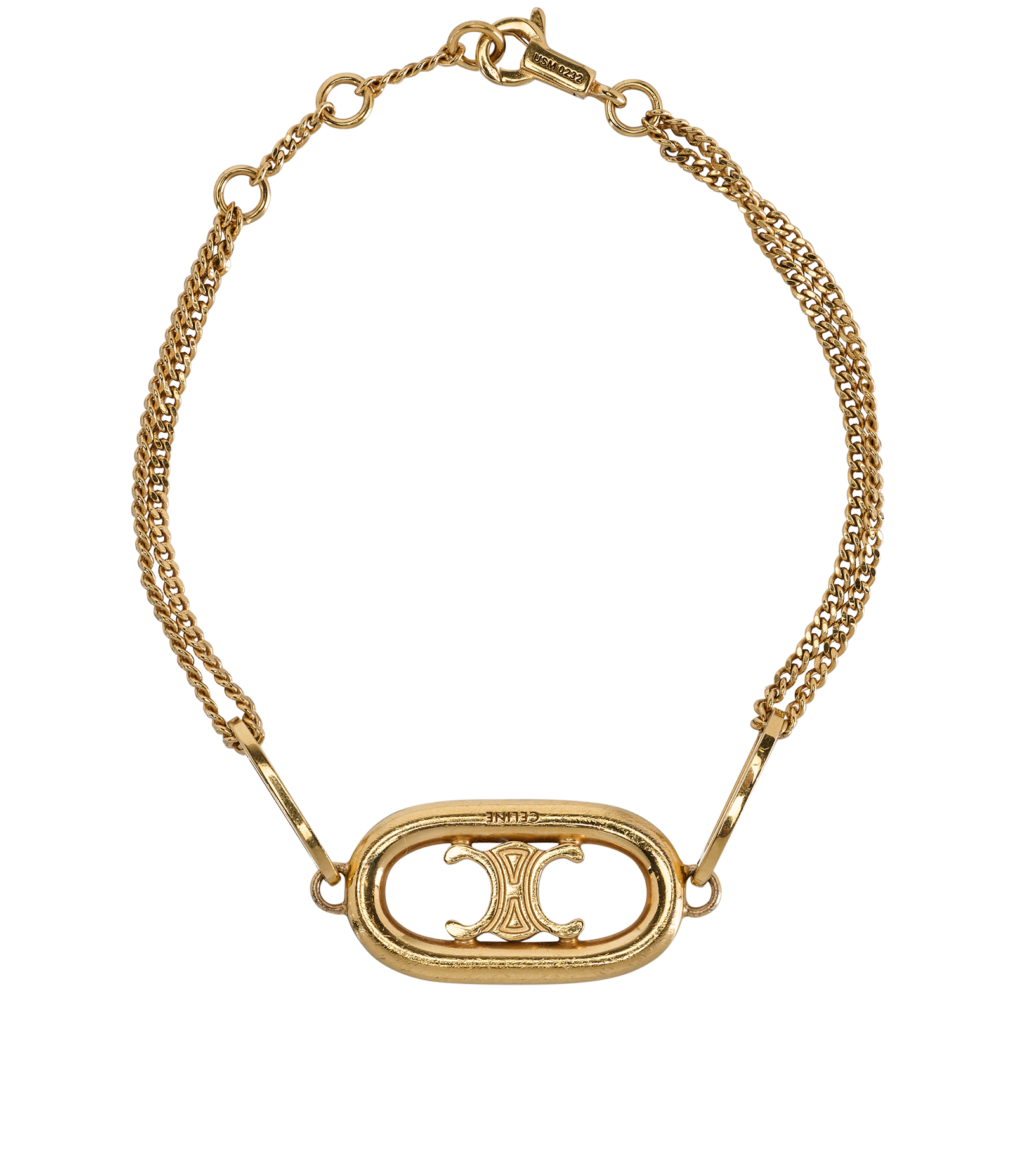 Celine Maillon Triomphe Bracelet, &pound;250, Jewellery, Gold, Brass, Back view