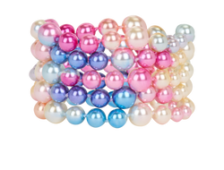 Chanel A17 P Gradient Faux Pearls Bracelet, Brass, Multi, B/DB, 3*