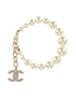 Chanel A21V CC Pearl Bracelet, front view