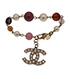 Chanel Beaded Crystal CC Bracelet, front view