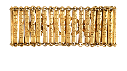 Chanel 1980 Logo Bar Link Chain Bracelet, &pound;750, Jewellery, Gold, Brass, Front view