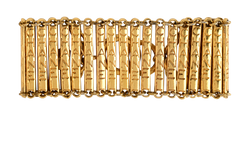 Chanel 1980 Logo Bar Link Chain Bracelet, Brass, Gold, 2*