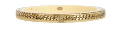 Chanel 09P CC Cuban Link Bangle, &pound;375, Jewellery, Cream/Gold, Resin, Front view