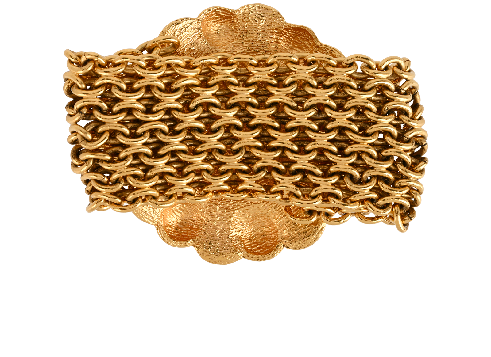 Chanel Vintage Oversized Flower Chain Bracelet, &pound;950, Jewellery, Gold/Pearl, Brass, Back view